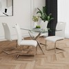 KTMBDW Dining Kitchen Modern Chairs with Metal Legs and PU Leather Cushion for Living Room Bedroom Outdoor Lounge - 3 of 4