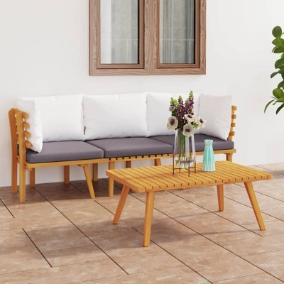 vidaXL Garden Lounge Set Dark grey, white