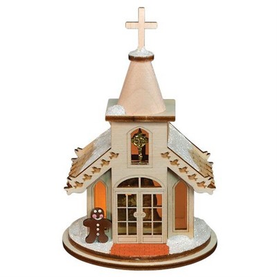 Old World Christmas Wooden Nativity Chapel Ornament