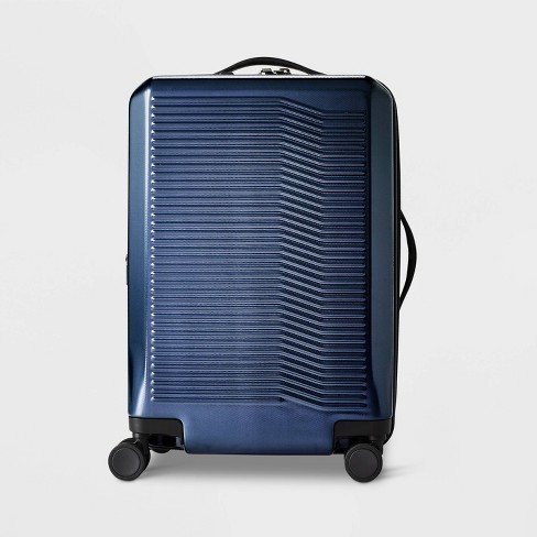 Hardside 21 Carry On Spinner Suitcase Denim Blue Open Story Target