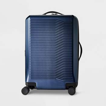 Signature Hardside Carry On Spinner Suitcase Denim Blue - Open Story™