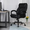 FDW Office Chair Cushion 500lbs Wide Seat with Lumbar Support for Home and Office Use, Black - 2 of 4