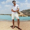 Campus Sutra Men Men's Lilac & Pale Yellow Ethnic Shirt - 3 of 3