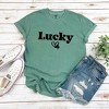 Simply Sage Market Women's Lucky With Heart And Clover Short Sleeve Garment Dyed Tee - 3 of 4