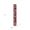 HomeRoots 72" Red Solid Wood Reason For The Season Christmas Wreath Porch Sign - 3 of 4