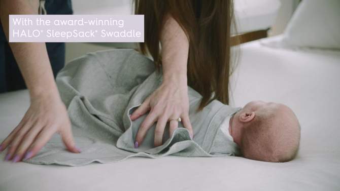 HALO Innovations Sleepsack Micro-Fleece Swaddle Wrap, 6 of 10, play video