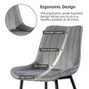 DYHOME Mid-century Modern Dining Chairs, Velvet Upholstered Metal Side Chair, Set of 6 - 4 of 4
