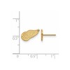 Black Bow Jewelry 14k Yellow Gold Plated Sterling Silver Detroit Red Wings NHL Stud Earrings - 2 of 3