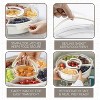 LunaLulinlk Cream White round snack box with 6 compartments, lid and handle - 4 of 4