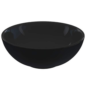 vidaXL Wash Basin Gloss Black Ø11.0x3.9" Ceramic - 1 of 4