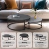 Etelifrank Round Wood Top Nesting Coffee Table - 4 of 4