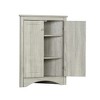 Triangular Bathroom Corner Cabinet with Doors Adjustable Shelves Freestanding Floor Storage Cabinet Furniture for Home Kitchen Bathroom - 4 of 4