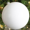 Northlight 8" Shiny Shatterproof Christmas Ball Ornament - White - 3 of 3