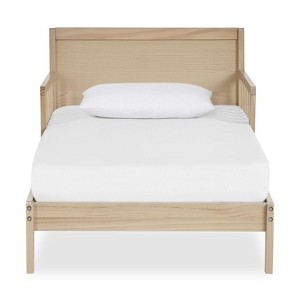 Dream On Me Brookside Toddler Bed with low-to-floor design, safety guardrails, and durable pine wood frame for a safe toddler transition - 1 of 4