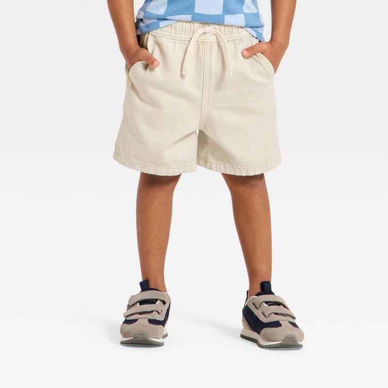 Baby Boys' Relaxed Fit Pull-On Denim Shorts - Cat & Jack™ Khaki 12M