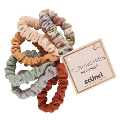 scunci Mini Scrunchies - Neutral - 6pk