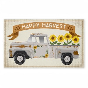 Stupell Industries Happy Harvest Fall Truck Printed Outdoor Door Mat, design by Arrolynn Weiderhold, 18"x30" - 1 of 4