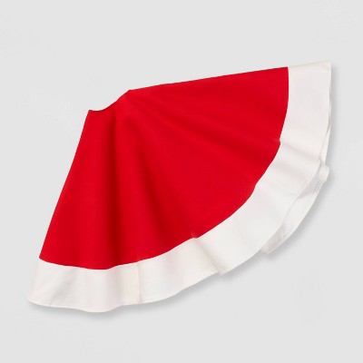 48in Felt Christmas Tree Skirt Red - Wondershop™