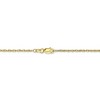 Black Bow Jewelry 1.3mm 10k Yellow Gold Solid Baby Rope Chain Necklace - 4 of 4