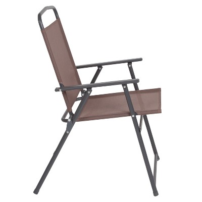 Nantucket Brown 6-Piece Patio Set with Glass Table and Umbrella