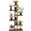 Costway 6 Tier 11 Pots Wooden Plant Flower Display Stand Wood Shelf Storage Rack Garden - 3 of 4