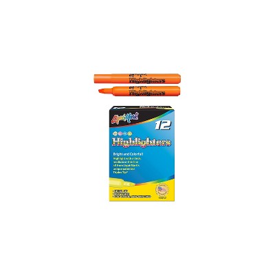 Liqui-Mark Tank Fluorescent Highlighter Chisel Tip Orange Dozen (60625)