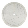 Northlight 48" White with Silver Sequined Stars Christmas Tree Skirt - 3 of 4