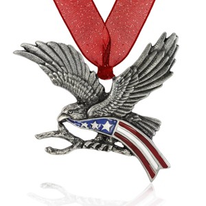 Gloria Duchin Eagle with Flag Tree Ornament - 1 of 3