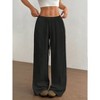 Coolmee Women's Wide Leg Palazzo Pants Casual Loose Lounge Pants Beach Trousers with Pockets - 4 of 4