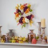 Northlight Hydrangeas and Leaves Twig Artificial Floral Wreath, Orange 20-Inch - 2 of 4