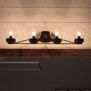 Urban Ambiance Luxury Contemporary Bathroom Vanity Light,  6.5"H x 31.125"W,  Midnight Black Finish, UHP2708 - 1 of 4