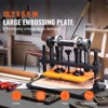 VEVOR Leather Cutting Machine, 10.2 x 5.9 in Embossing Plate Manual Die Cutter, 0.47 in Pressure Stroke Dual Guide Shafts Die Cut Machine, Black - 3 of 4