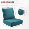 Buenhomino 6-inch Outdoor Cushion Set, 24"x24" Replacement Water Resistant Zippered Cushion for Chairs，8 Colors - 2 of 4