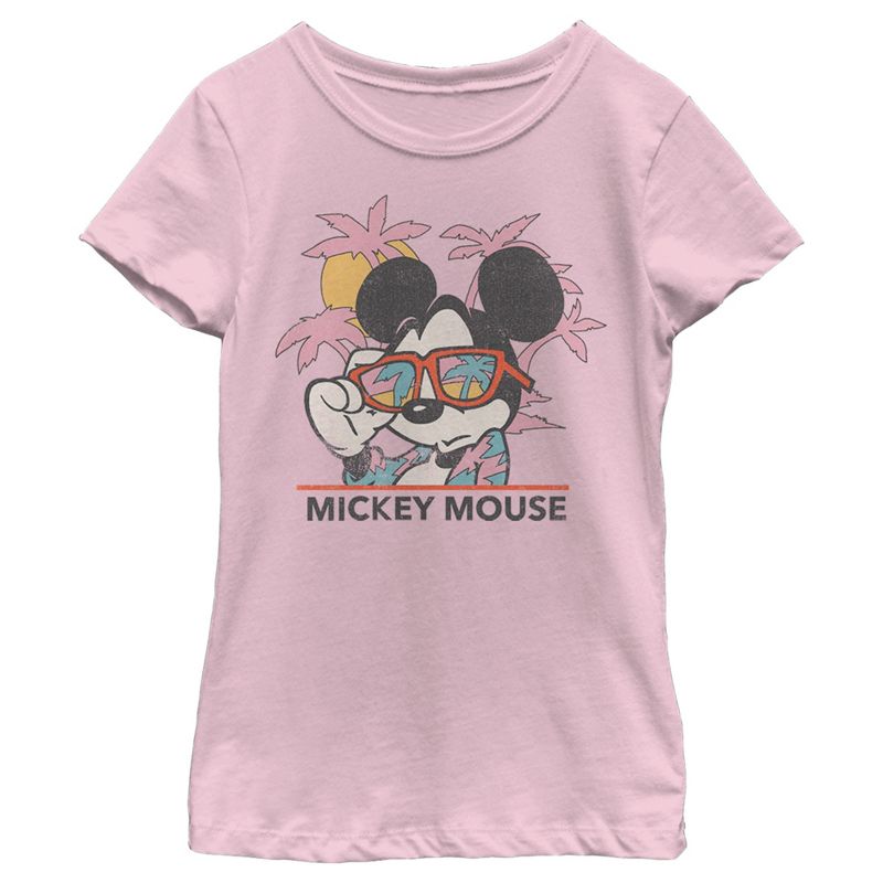 Girl's Mickey & Friends Beach Ready Mickey Mouse T-Shirt, 1 of 5