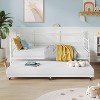 Daybed with Trundle, Twin Day Bed with Pull Out Trundle, Metal Slats Support, 2-in-1 Daybed Bed Frame for Bedroom, Living Room, Guest Room - 3 of 4