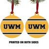 University of Wisconsin Milwaukee Official Stripes Aluminum Holiday Christmas Tree Ornament - 2 of 4