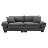 Jump Into Fun 84''Corduroy Loveseat Sofa Sofa Comfy Upholstered Deep Seat Sofa ,with Two Pillows for Small Space, Apartment, Dorm, Office - 4 of 4