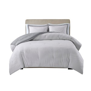 Gracie Mills Christa Striped Reversible Down Alternative Comforter Set - 1 of 4