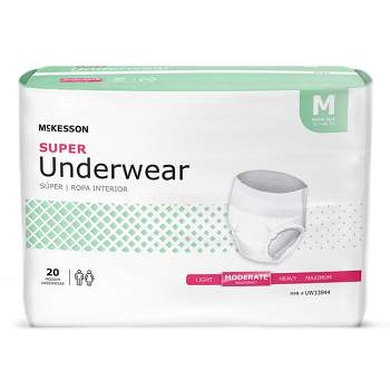 Mckesson Disposable Underwear Pull On With Tear Away Seams Large, Uw33845,  Moderate : Target