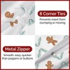 Luxury Soft Premium Christmas Duvet Cover Set - Zipper Closure & Matching Pillow Shams - CGK Linens - 4 of 4