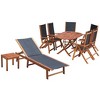 vidaXL Garden Furniture Set Brown Acacia wood 9 piece set Foldable - 2 of 4
