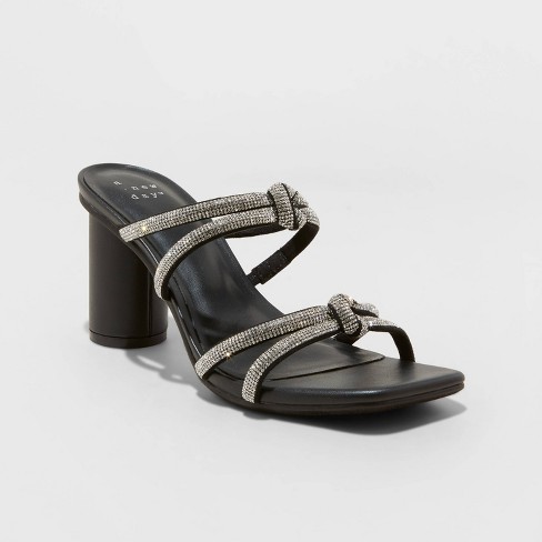 Black and silver block heels new arrivals