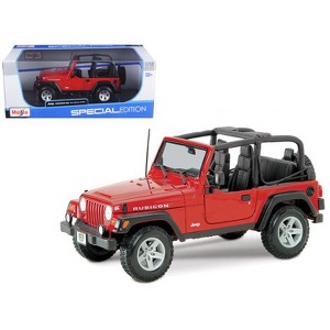 Jeep Wrangler Rubicon Red 1/18 Diecast Model Car by Maisto - 1 of 3