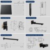 Matte Black Wall-Mount Shower Set, 12" Rain Hd & Handheld, with Pressure Balance Valve Kit - 3 of 4