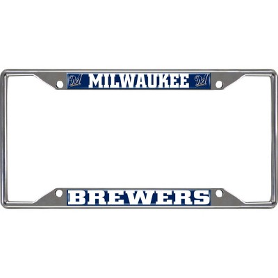 MLB Milwaukee Brewers Stainless Steel License Plate Frame