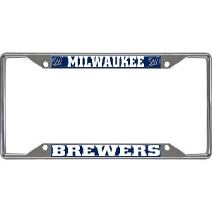 MLB Milwaukee Brewers Stainless Steel License Plate Frame - 1 of 4