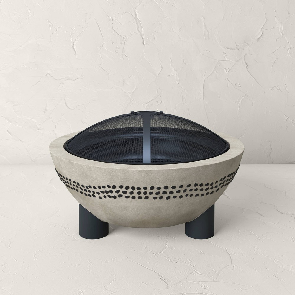 Wood Burning Round Outdoor Fire Pit - Opalhouse designed with Jungalow