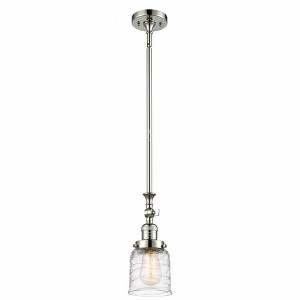 Bell - 1 Light Stem Hung Tiltable Mini Pendant In Industrial Style-14 Inches Tall and 5 Inches Wide - 1 of 1
