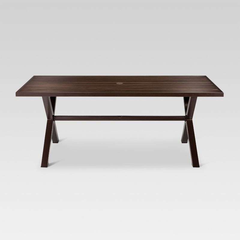 Mayhew Aluminum Top Rectangle Patio Dining Table Brown - Threshold&#8482;, 1 of 6