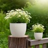 Wooakway 15" Dia Outdoor Indoor Ceramic Planter Pot Decorative Planter with Drainage Hole Patio Flower Pot - 3 of 4